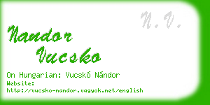 nandor vucsko business card
