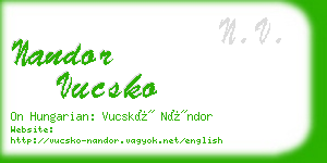 nandor vucsko business card